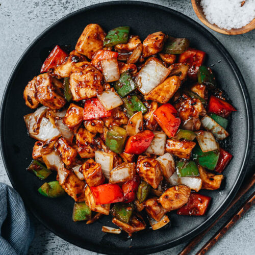 Anolon Wok Giveaway + Chicken and Egg with Black Bean Sauce Recipe