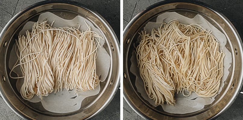 How to steam fresh noodles