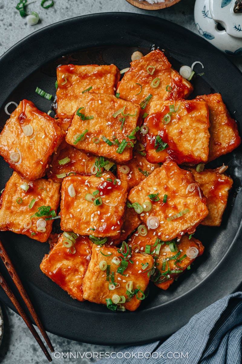 Crispy pan fried tofu