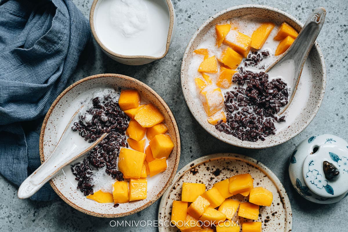 Black Rice Pudding with Coconut Milk