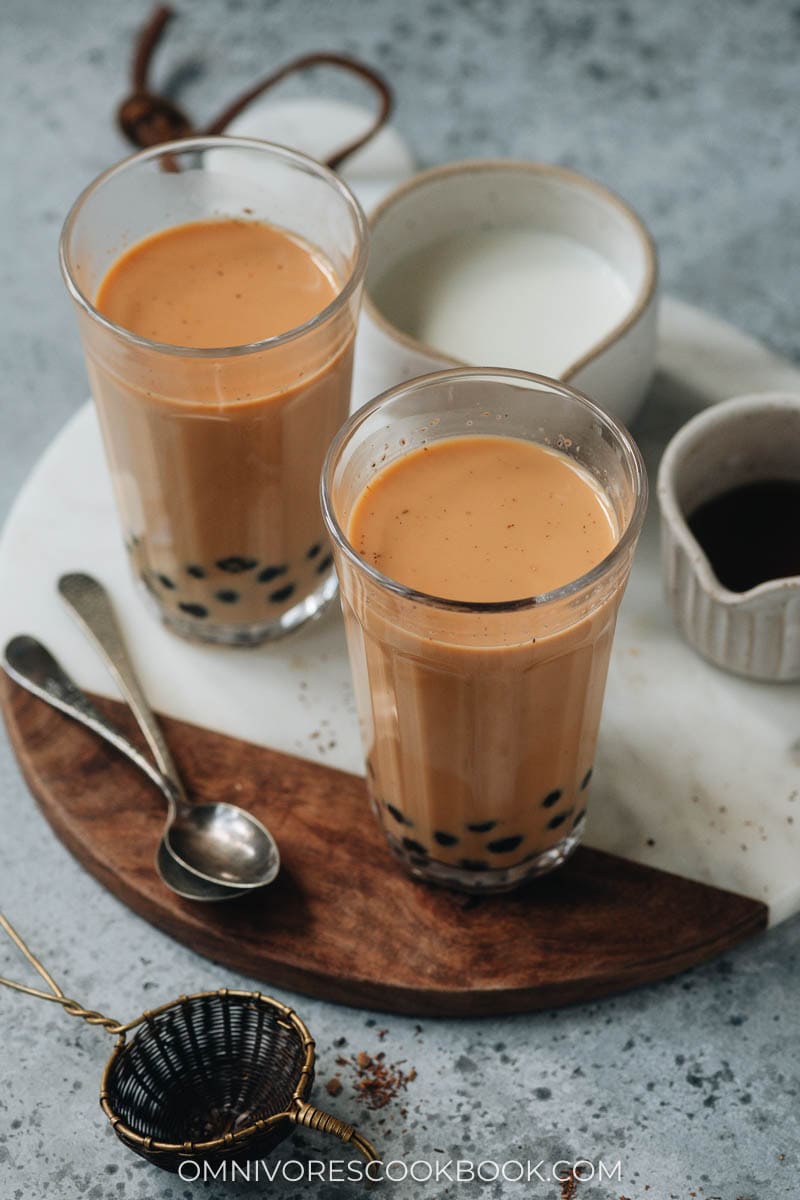 Homemade boba tea