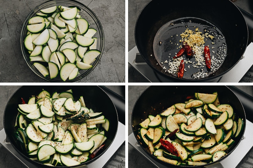 How to make zucchini stir fry step-by-step