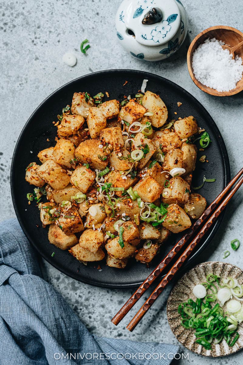 Chinese sauteed potato with spices