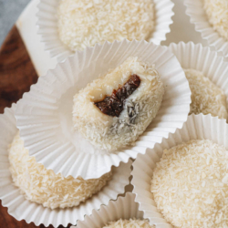 Surprise friends and family with a sweet and unique treat by making your own coconut mochi filled with red bean paste. They may look complex, but you’ll see they’re such an easy treat to make that will absolutely impress! {Vegetarian, Gluten-Free}