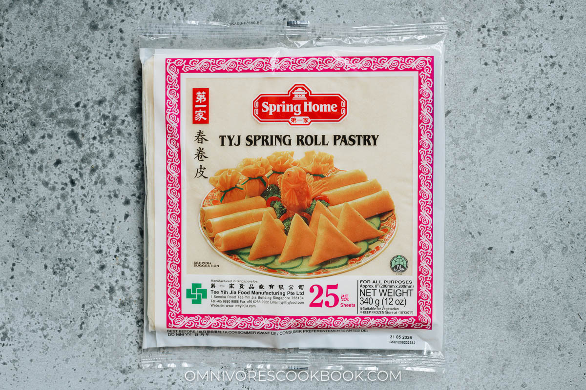 Spring roll pastry package