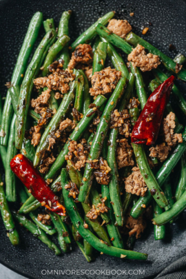 Sichuan Dry Fried Green Beans (干煸四季豆) - Omnivore's Cookbook