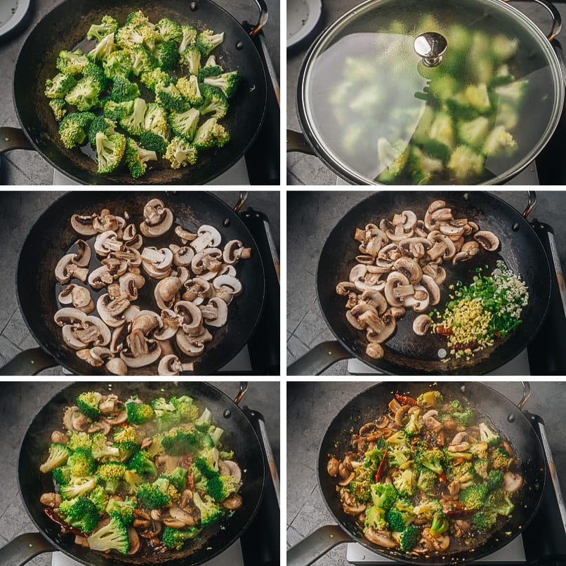 How to make broccoli and mushroom stir fry step-by-step