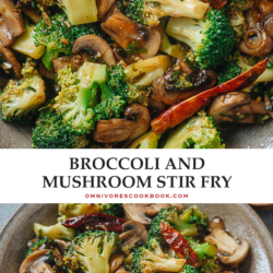 This Broccoli and Mushroom Stir Fry is a simple, delicious veggie dish for any night of the week. It uses fresh aromatics and some Chinese seasonings to boost the flavor profile and make every bite irresistible. {Vegan, Gluten-Free Adaptable}