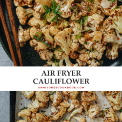 Crispy on the outside with a tender roasted texture, air fryer cauliflower makes it easier than ever to eat more veggies. Plus, this flavorful creation can be on your table in a fraction of the time as oven-roasting! {Vegan, Gluten-Free Adaptable}