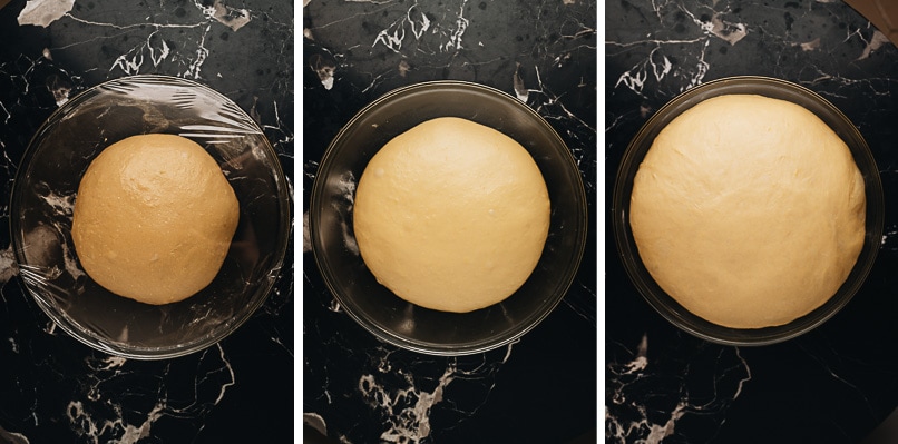 Dough rising three stages