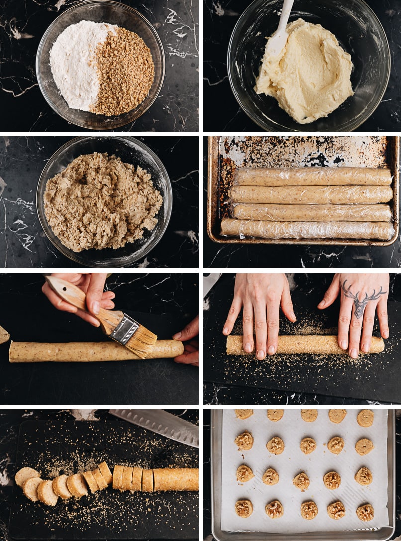 Making Chinese walnut cookies step-by-step