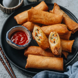 These vegetable egg rolls combine the pleasant crunch of the fried shell with the freshness of the garden. A savory, sweet, sour dipping sauce takes them up a notch and makes for an appetizer that’s just fun to eat, and perfect for hosting and other celebrations. {Vegetarian}