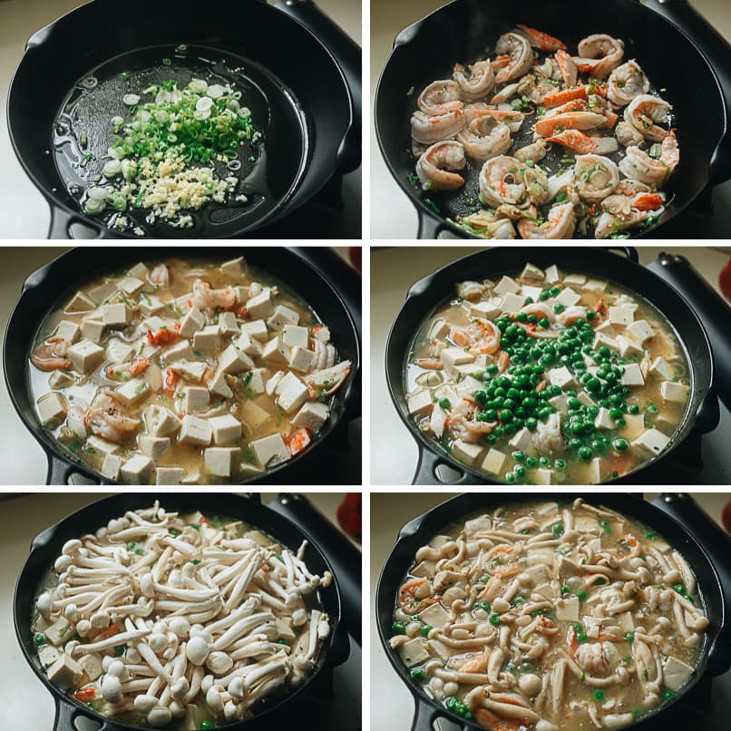 How to make seafood tofu stew step-by-step