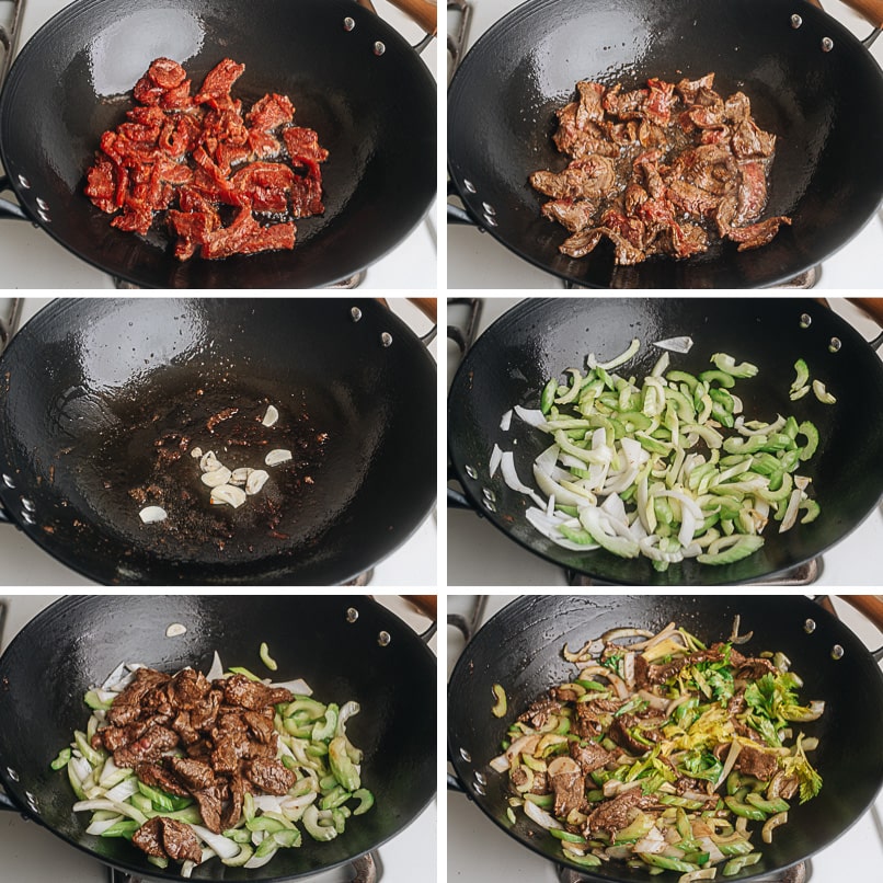 How to make beef and celery step-by-step