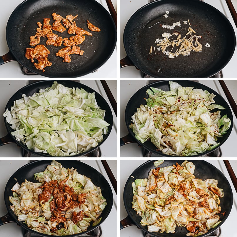 How to make pork and cabbage stir fry step-by-step