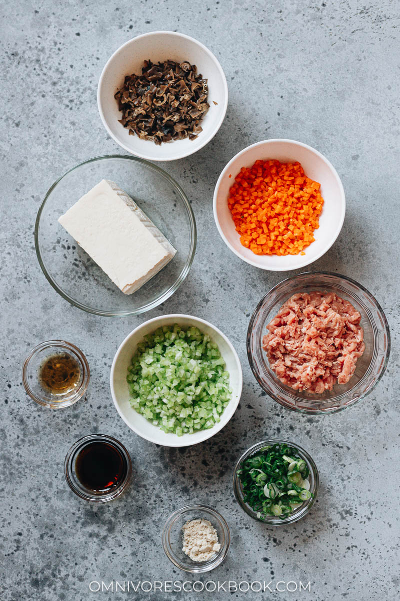 Ingredients for Ground Turkey and Tofu Scramble