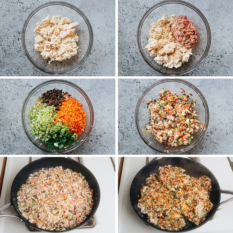 Step by step instructions for Ground Turkey and Tofu Scramble