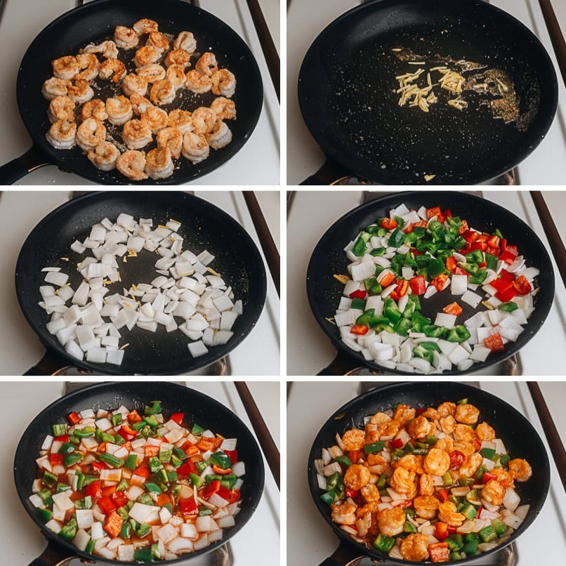 How to make sweet and sour shrimp step-by-step