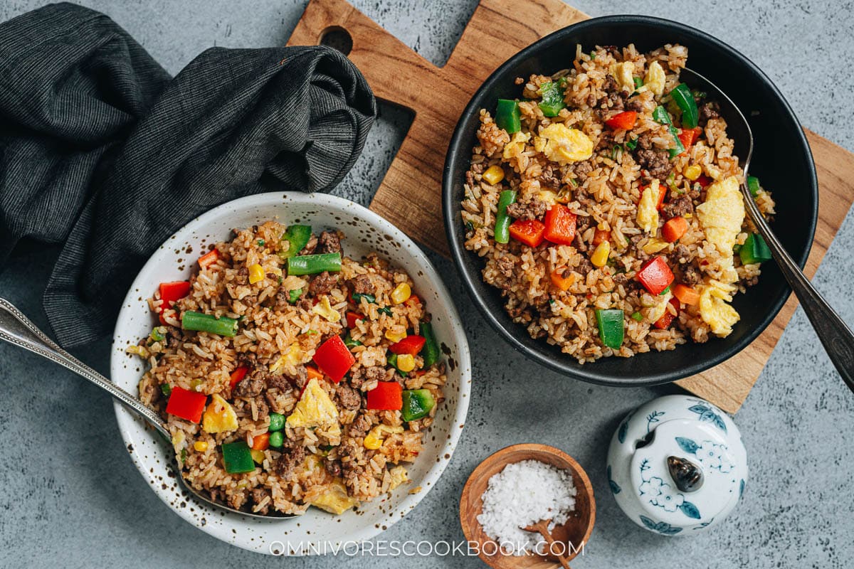 Easy Beef Fried Rice  (牛肉炒饭)