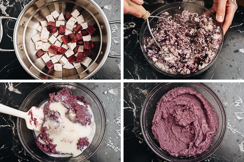 How to make taro filling step by step