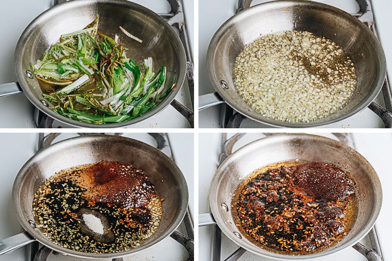 How to make scallion oil noodles step-by-step