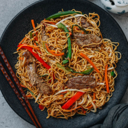 This easy beef chow mein recipe features tender juicy beef that melts in your mouth, along with saucy noodles and crisp veggies. It is an easy and delicious way to get a filling meal that everyone will love.