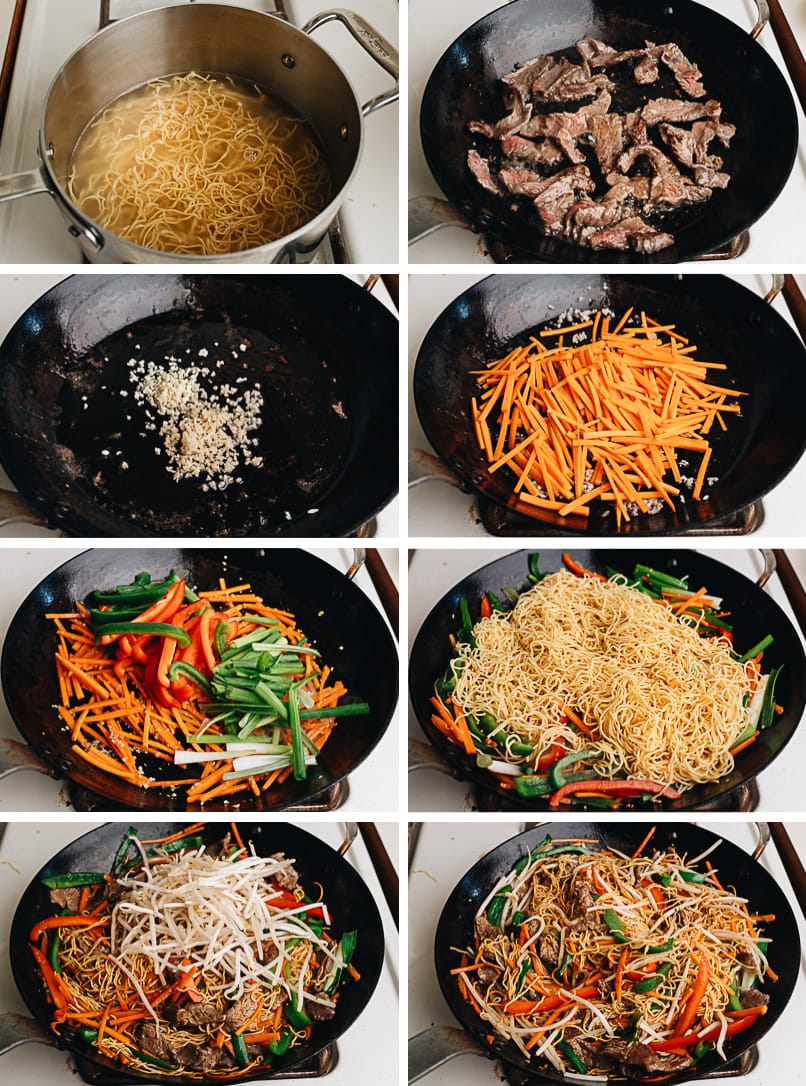 How to make beef chow mein step-by-step