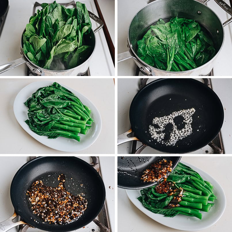 How to make choy sum with garlic sauce