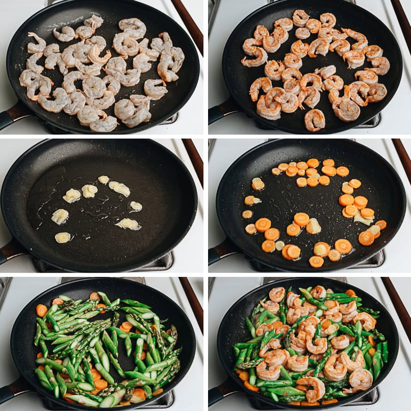 How to cook shrimp and asparagus step-by-step