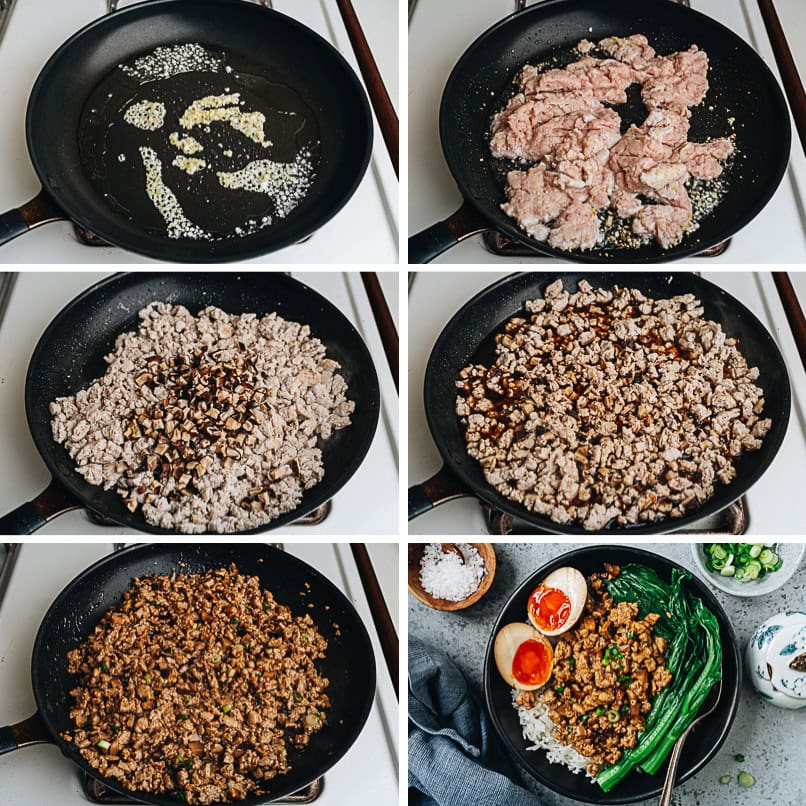 How to make ground chicken bowl cooking step-by-step
