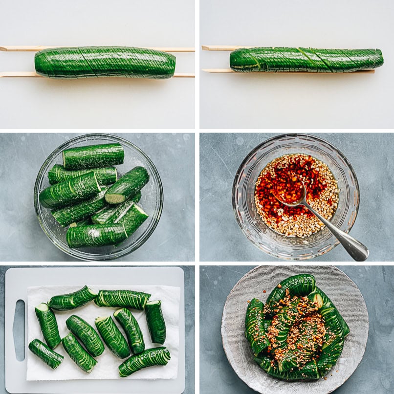 How to make spicy cucumber salad step-by-step