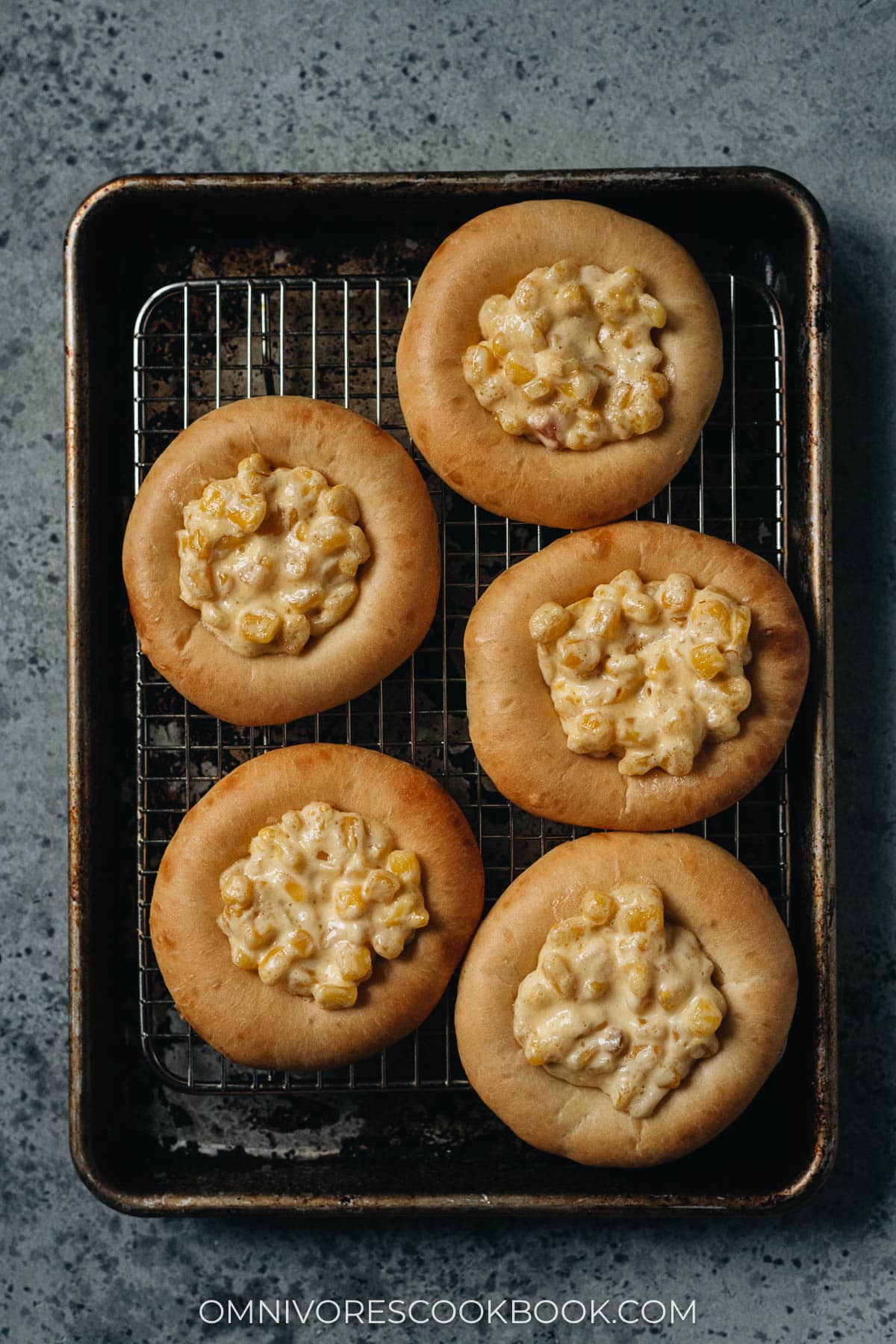 Homemade Chinese corn mayo bread