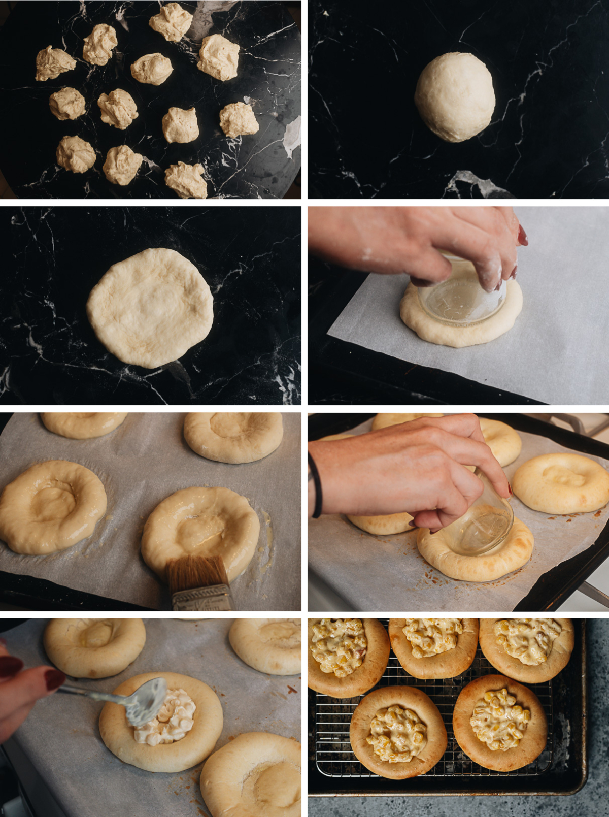 How to assemble the corn mayo bread