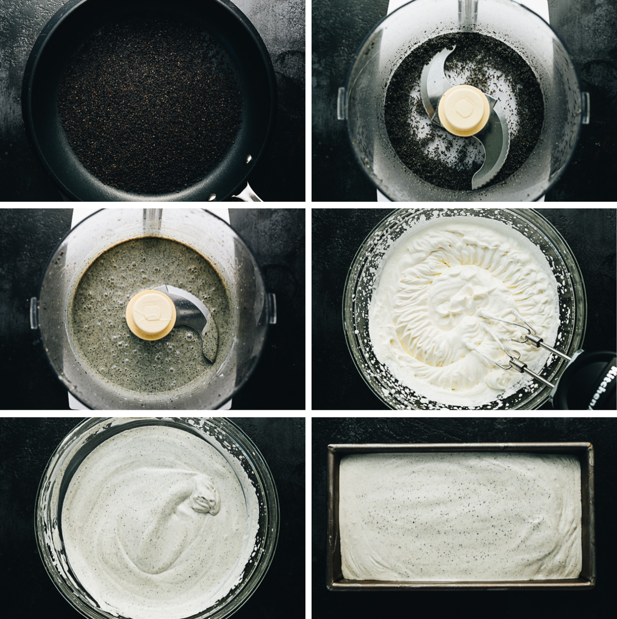 How to make black sesame ice cream step-by-step