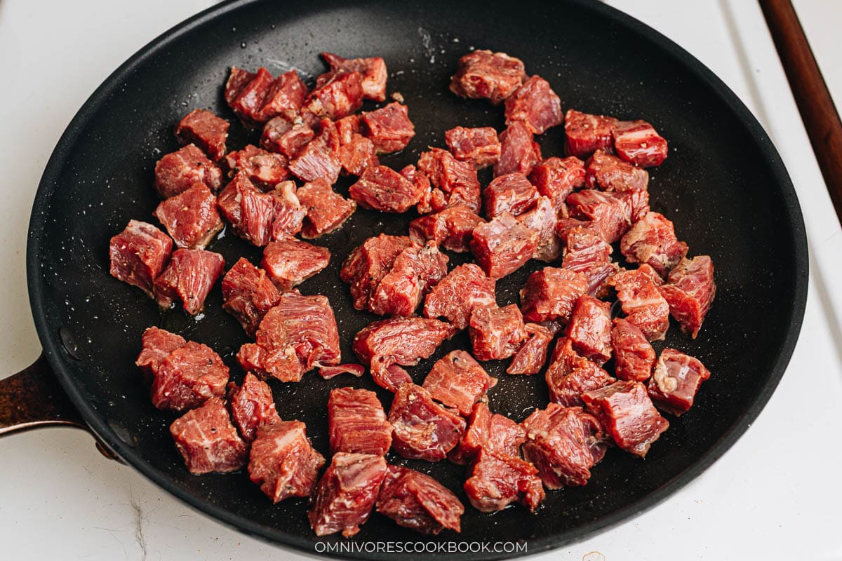 Sear the beef