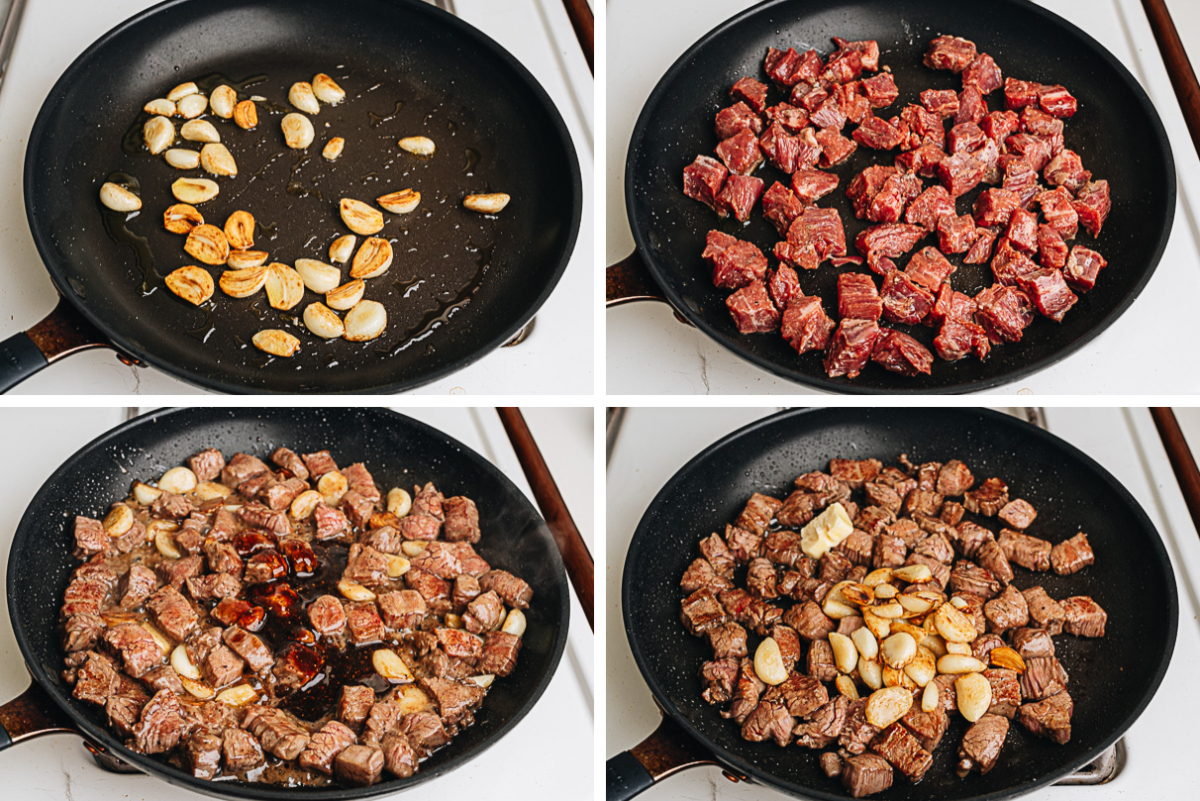 How to make garlic beef step-by-step