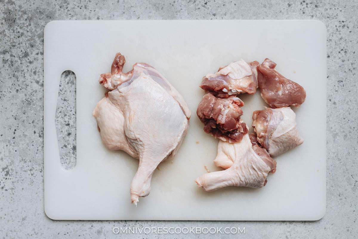 How to chop duck leg