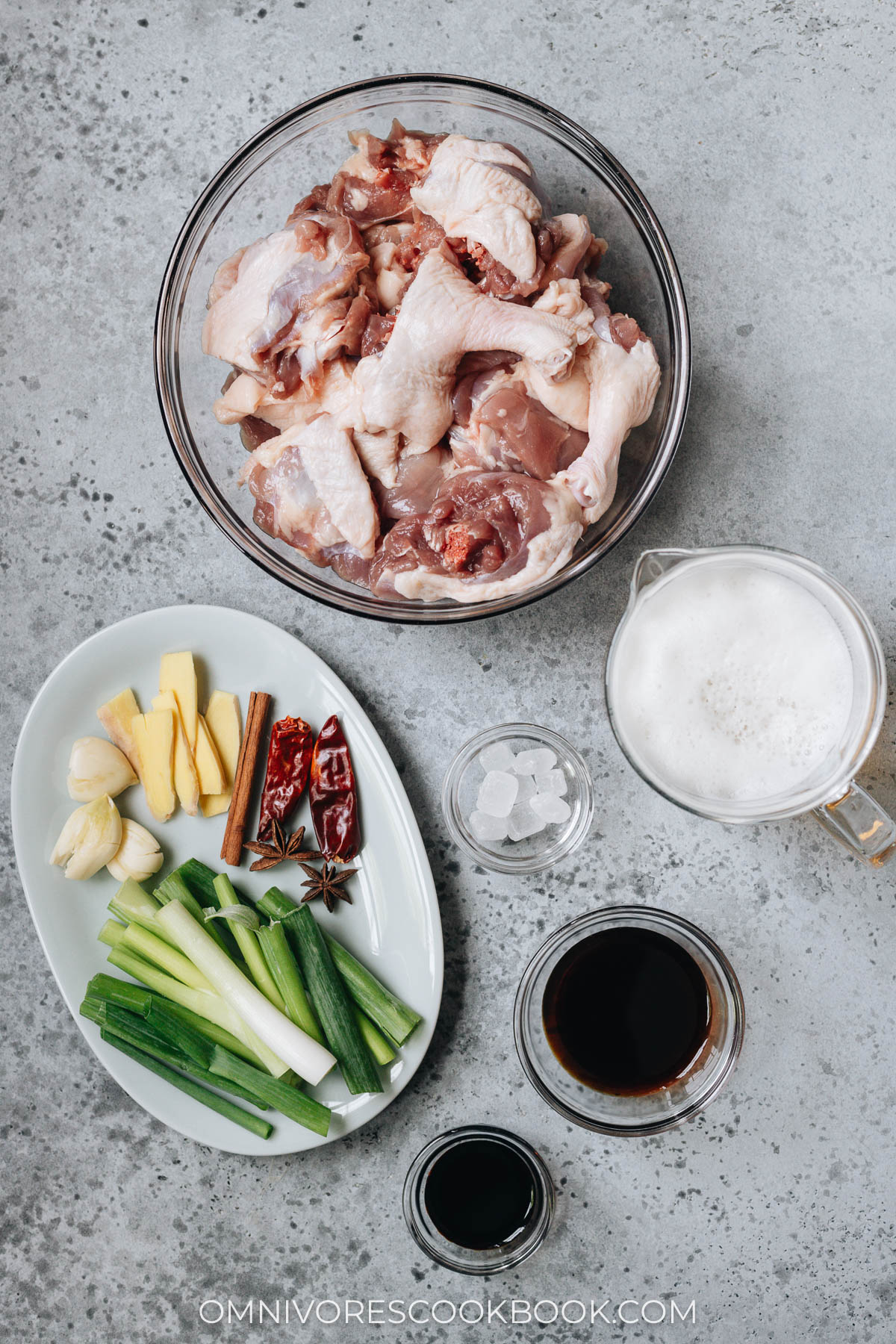 Ingredients for making beer duck