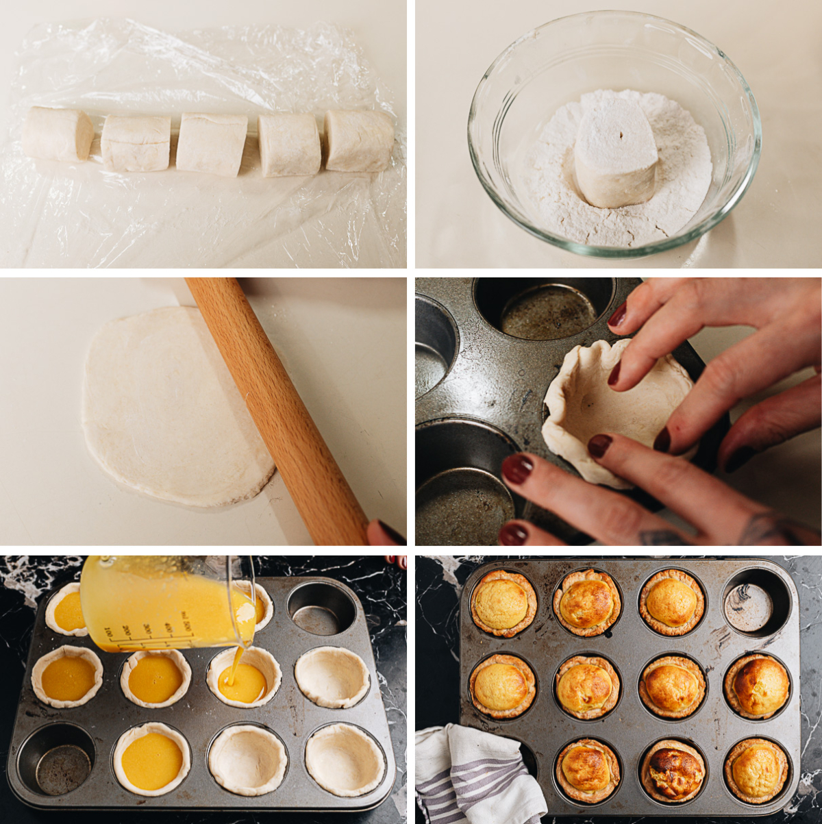 How to assemble and cook Portuguese egg tart