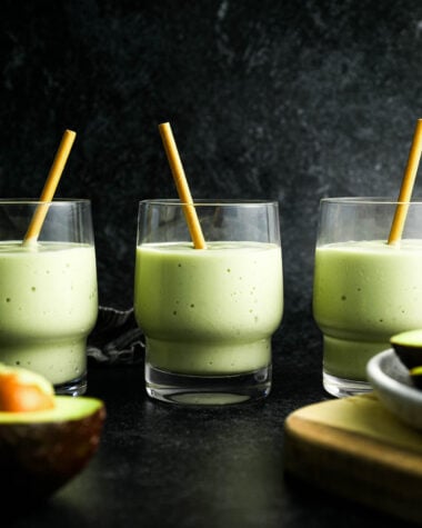 Homemade avocado smoothie