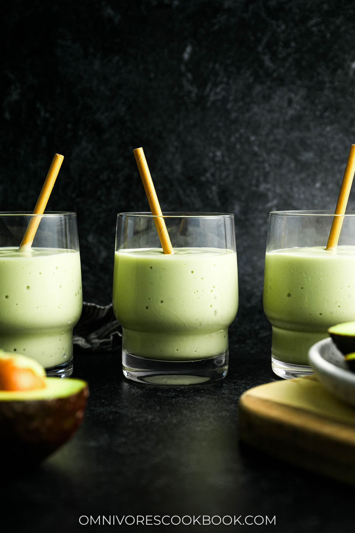 Homemade avocado smoothie