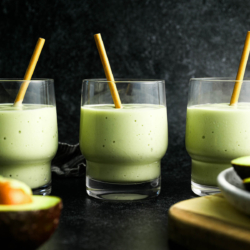 A rich and creamy tasting avocado smoothie that requires just 3 ingredients to make and is packed with nutrition. {Vegetarian, Vegan-Adaptable, Gluten-Free}