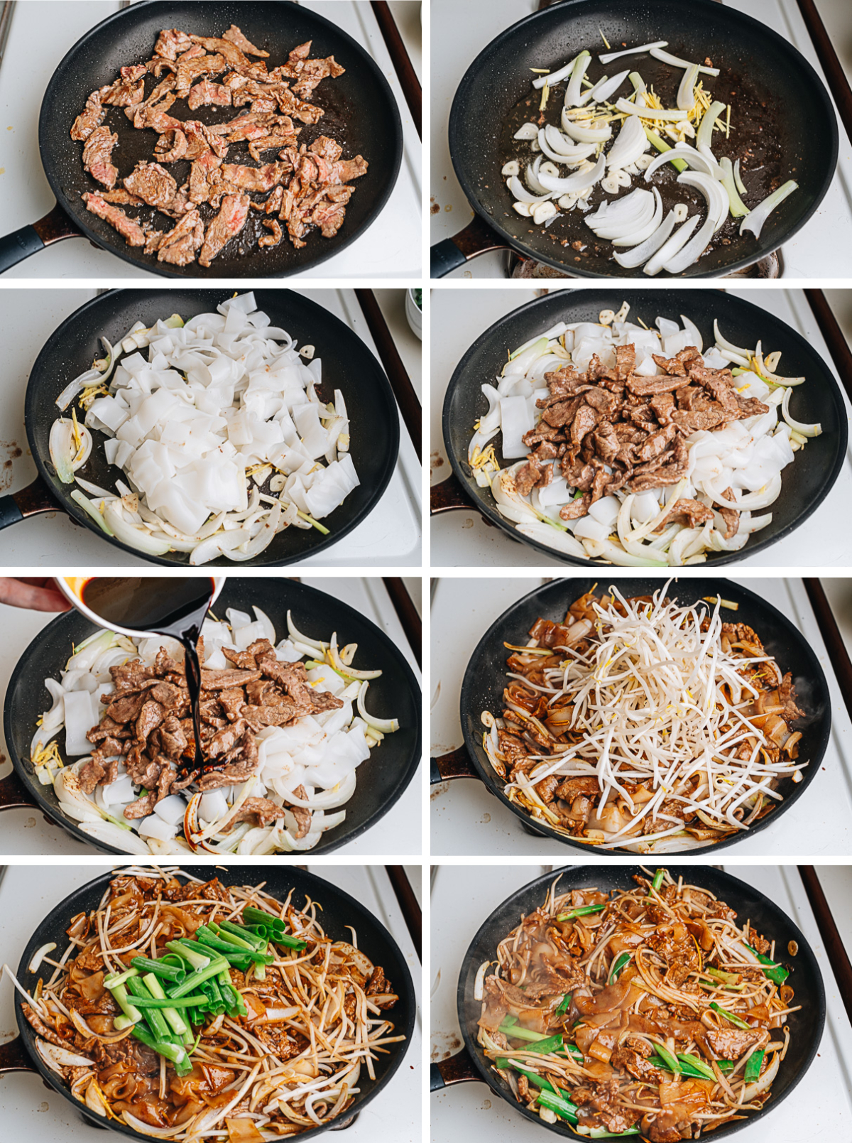 How to make beef chow fun step-by-step