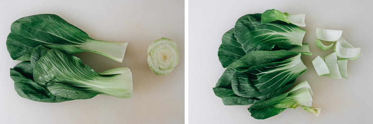 How to cut bok choy for stir fry