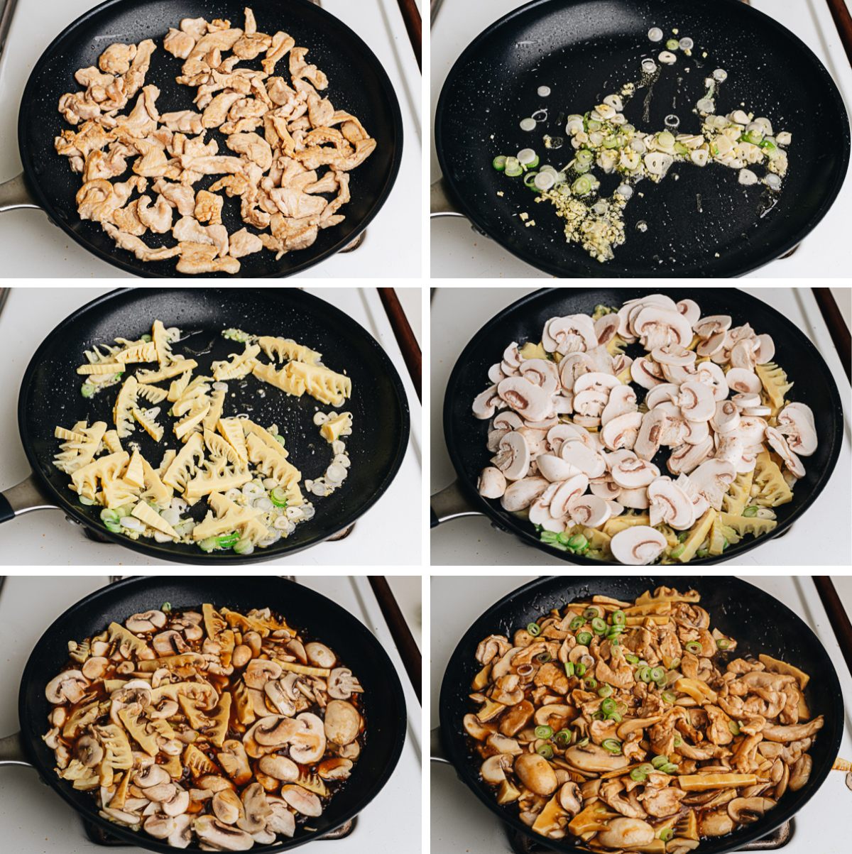 How to make mushroom chicken stir fry step-by-step