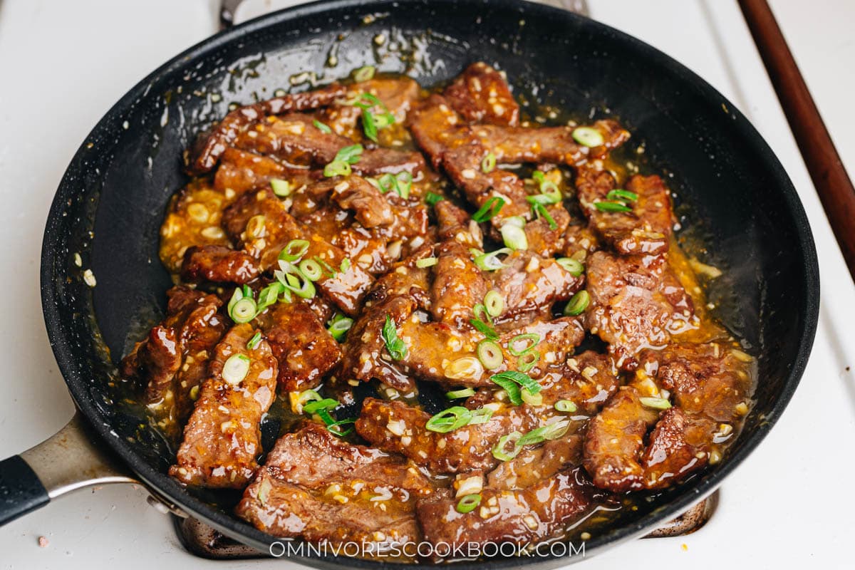 Finish up the orange beef stir fry