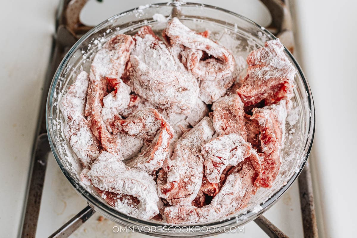 Marinating meat before cooking