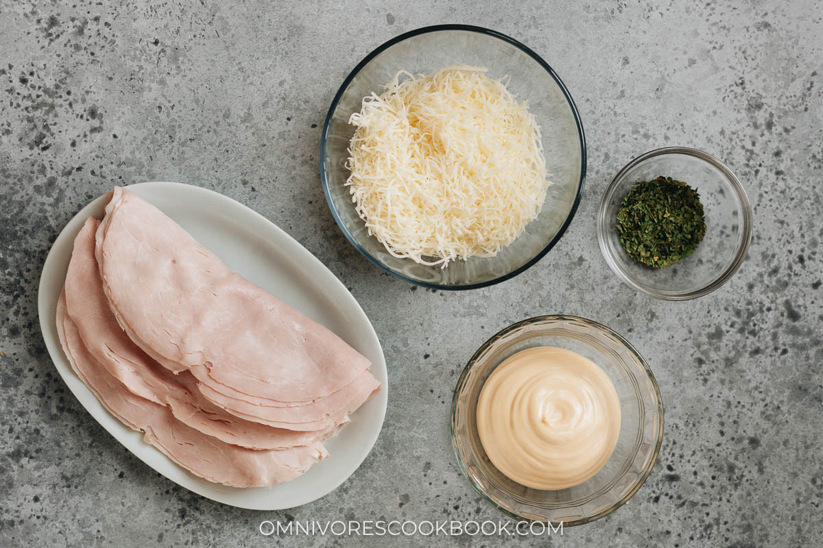 The bread filling ingredients