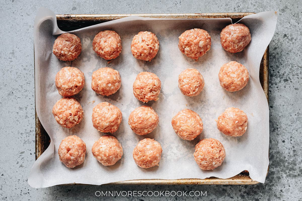 Shape into meatballs