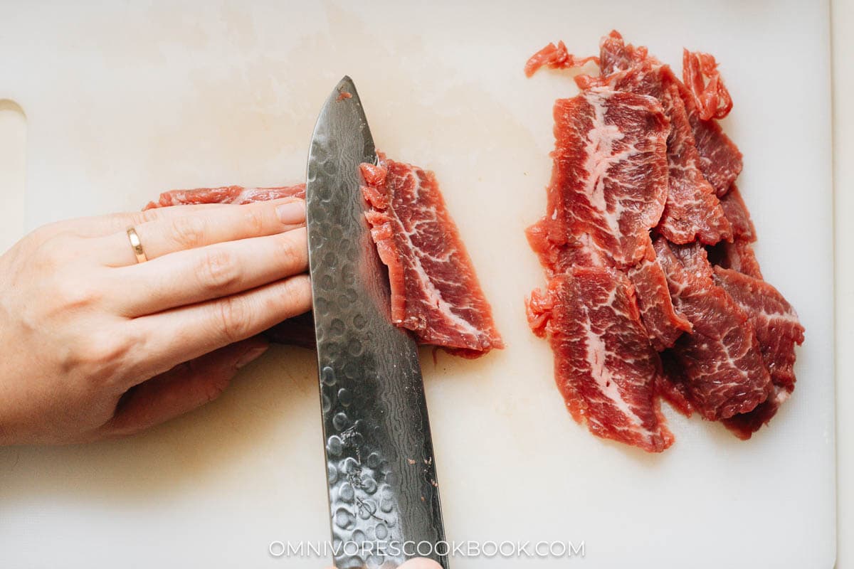 How to slice flank steak for stir fry